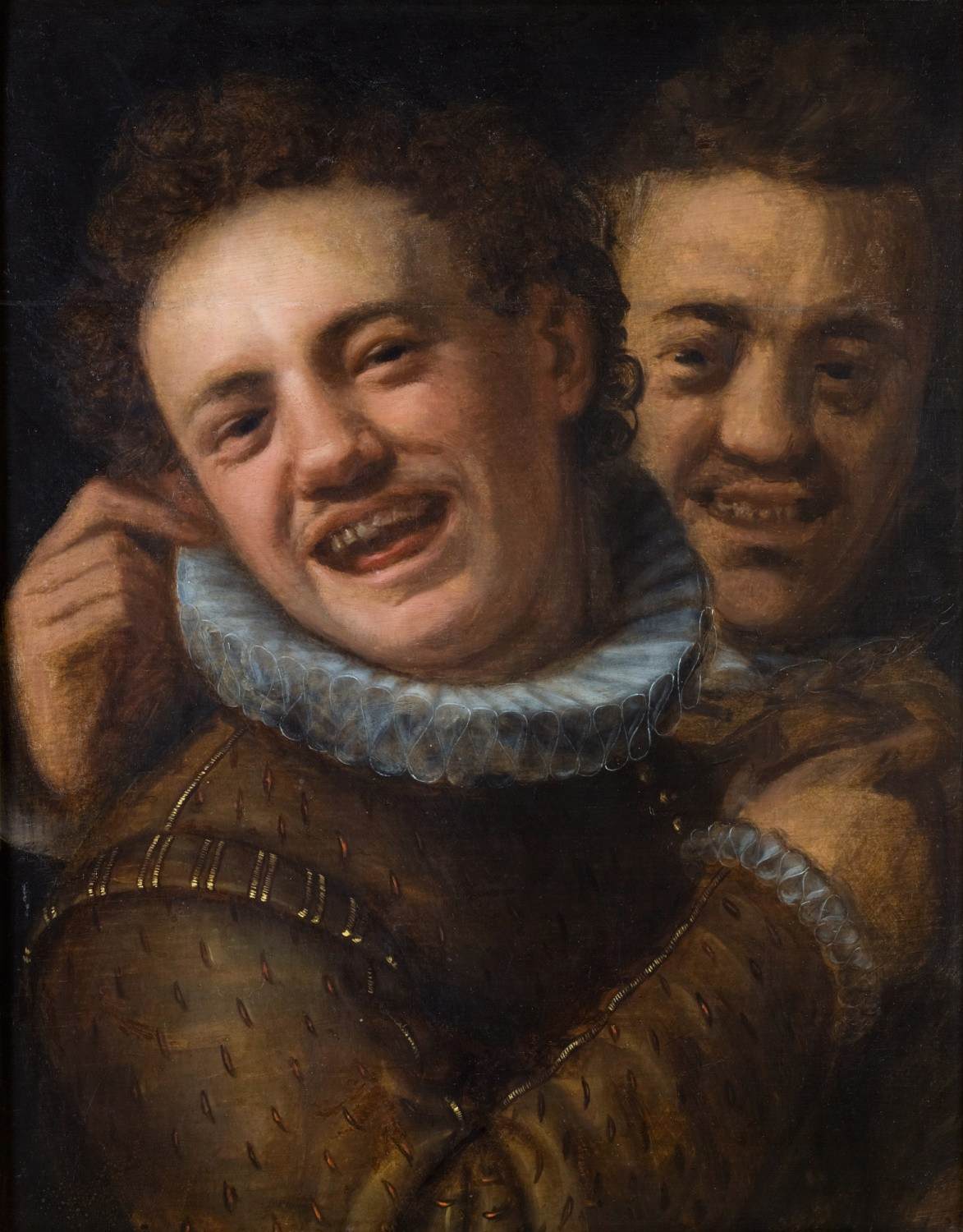Deux hommes riant (Autoportrait)