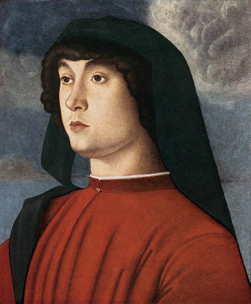 Portrait d'un jeune homme vêtu de rouge