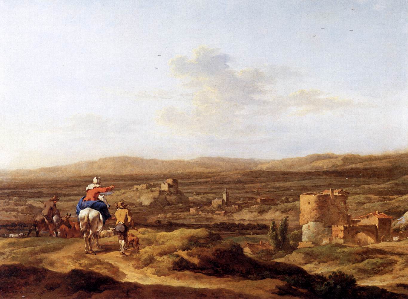 Paysage italien avec plateau montagneux