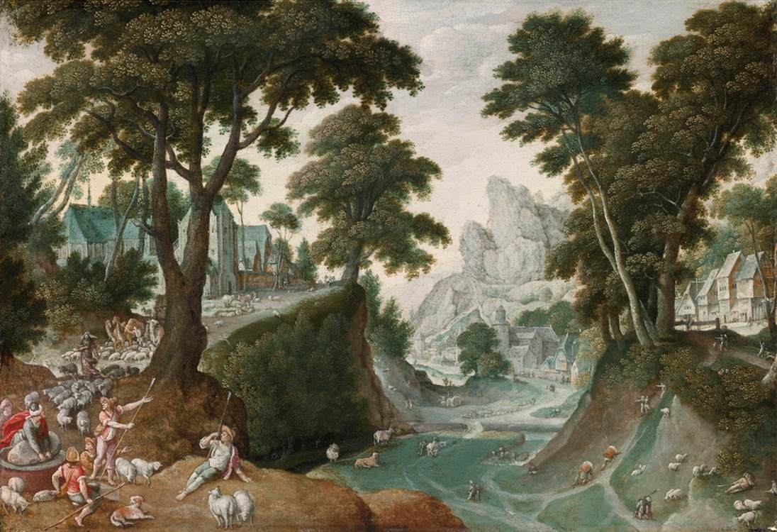 Paysage montagneux avec le retour de Jacob de Canaan