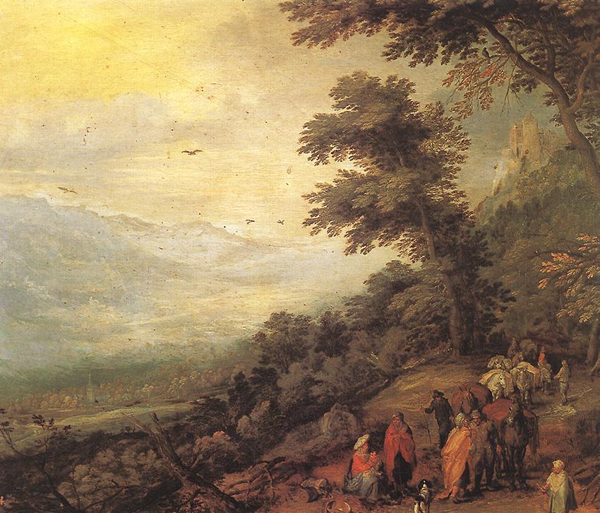Rassemblement de bohémiens dans le bois