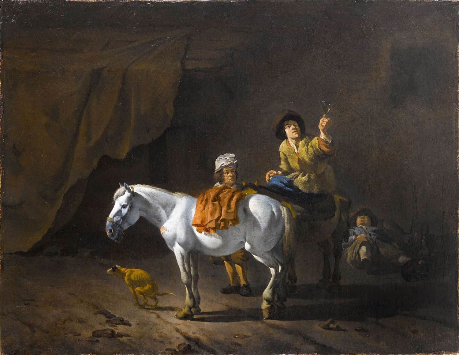 Cavalier tenant un Roemer