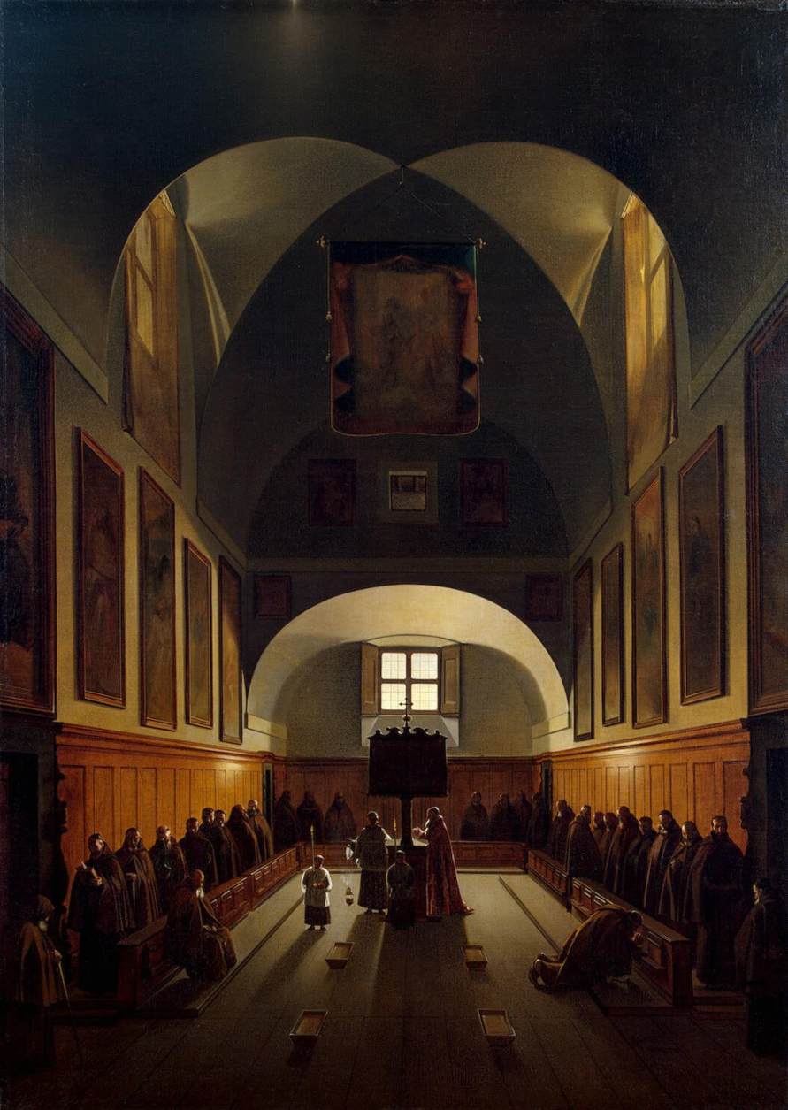 Intérieur du chœur de l'église des Capucins sur la Piazza Barberini à Rome