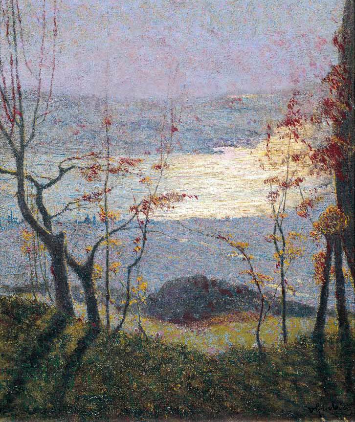 Matin. Paysage d'automne avec des arbres