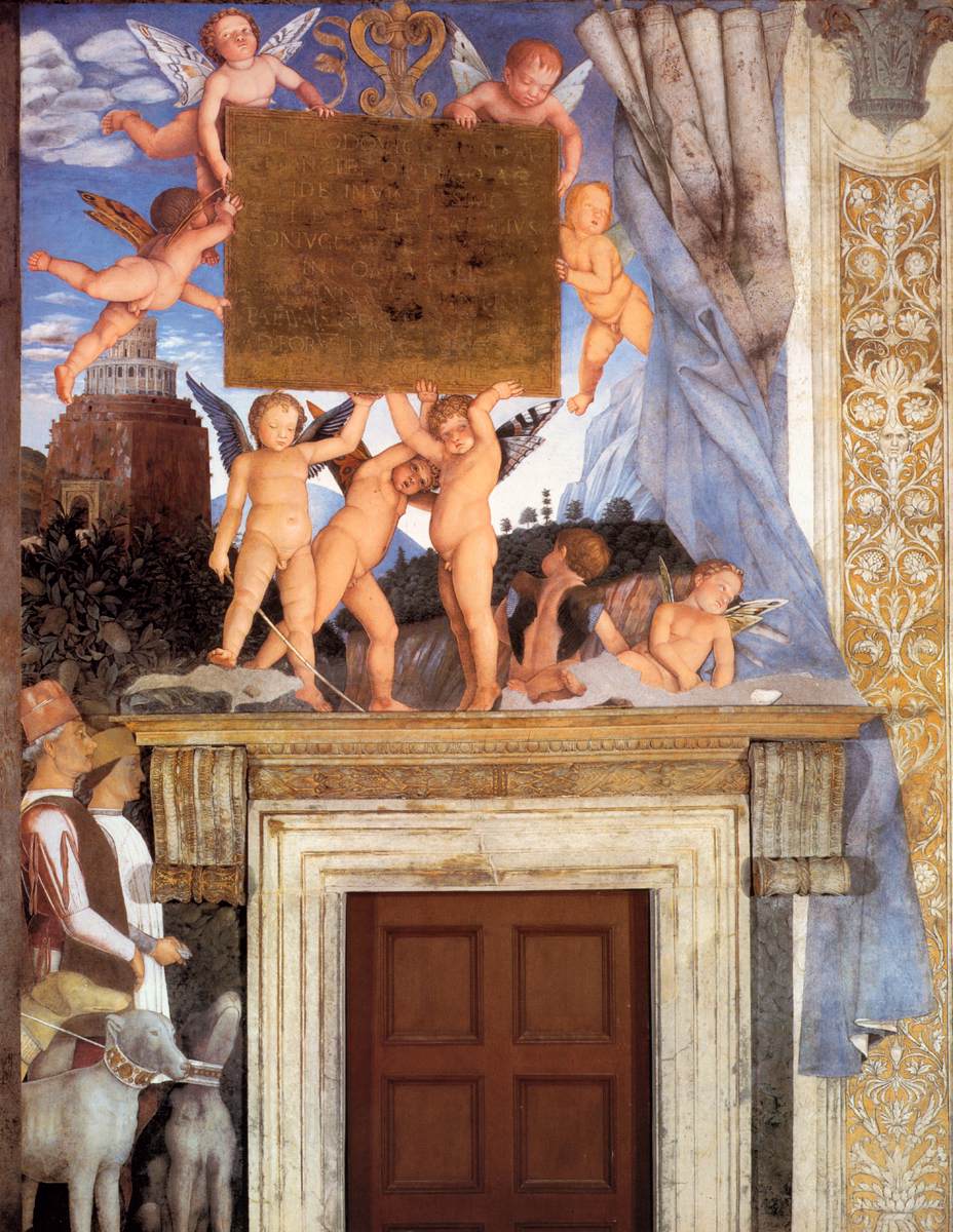 Inscription avec putti