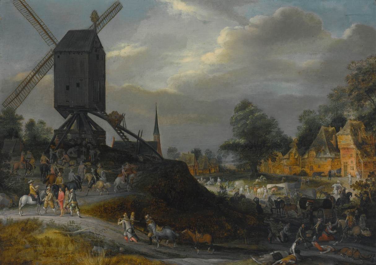 Mise à sac d'un village flamand par des soldats espagnols