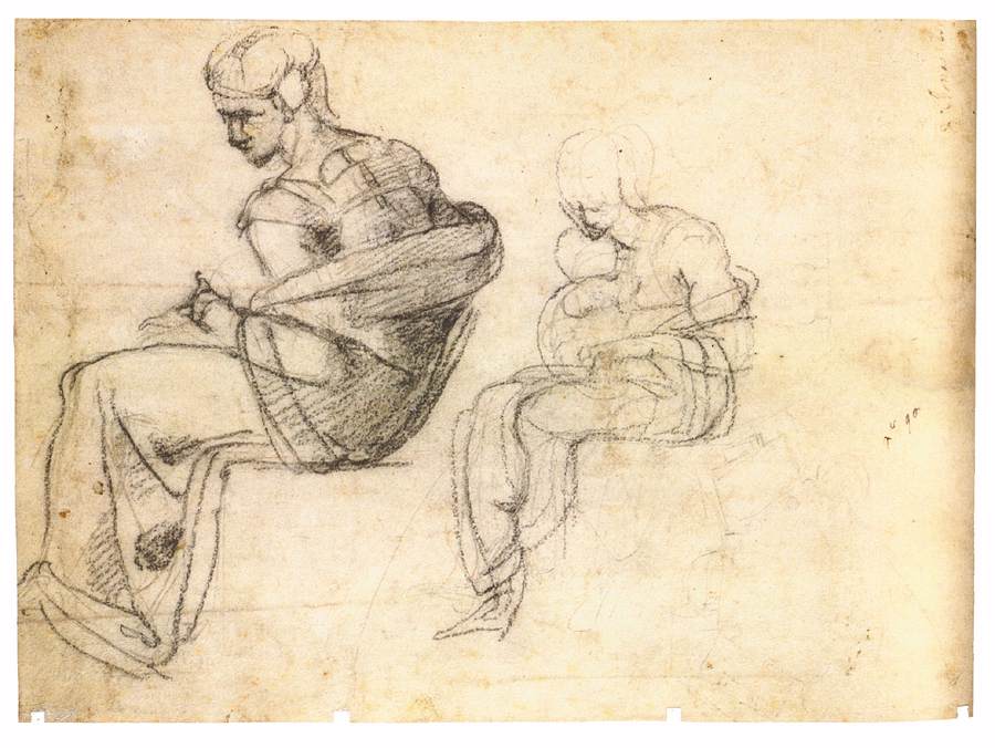 Deux personnages assis (verso)