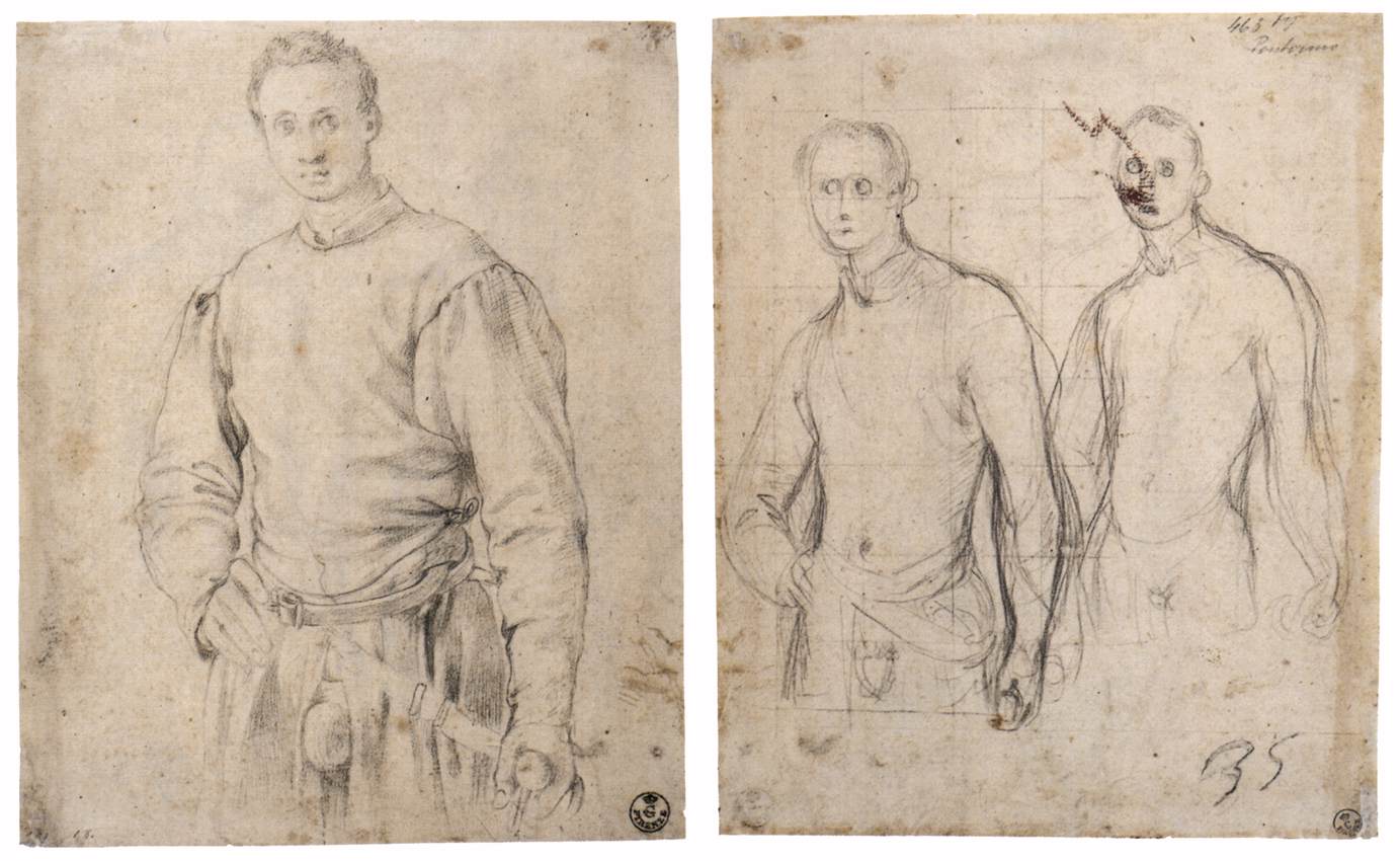 Francesco Guardi tenant une épée (recto et verso)