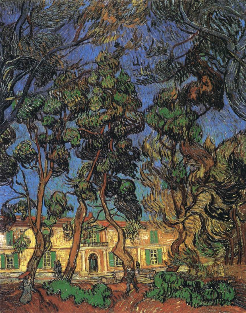 Arbres dans le jardin de l'hôpital Saint-Paul