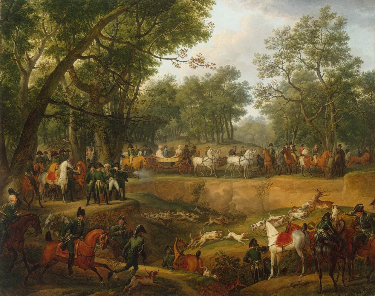Napoléon à la chasse dans la forêt de Compiègne