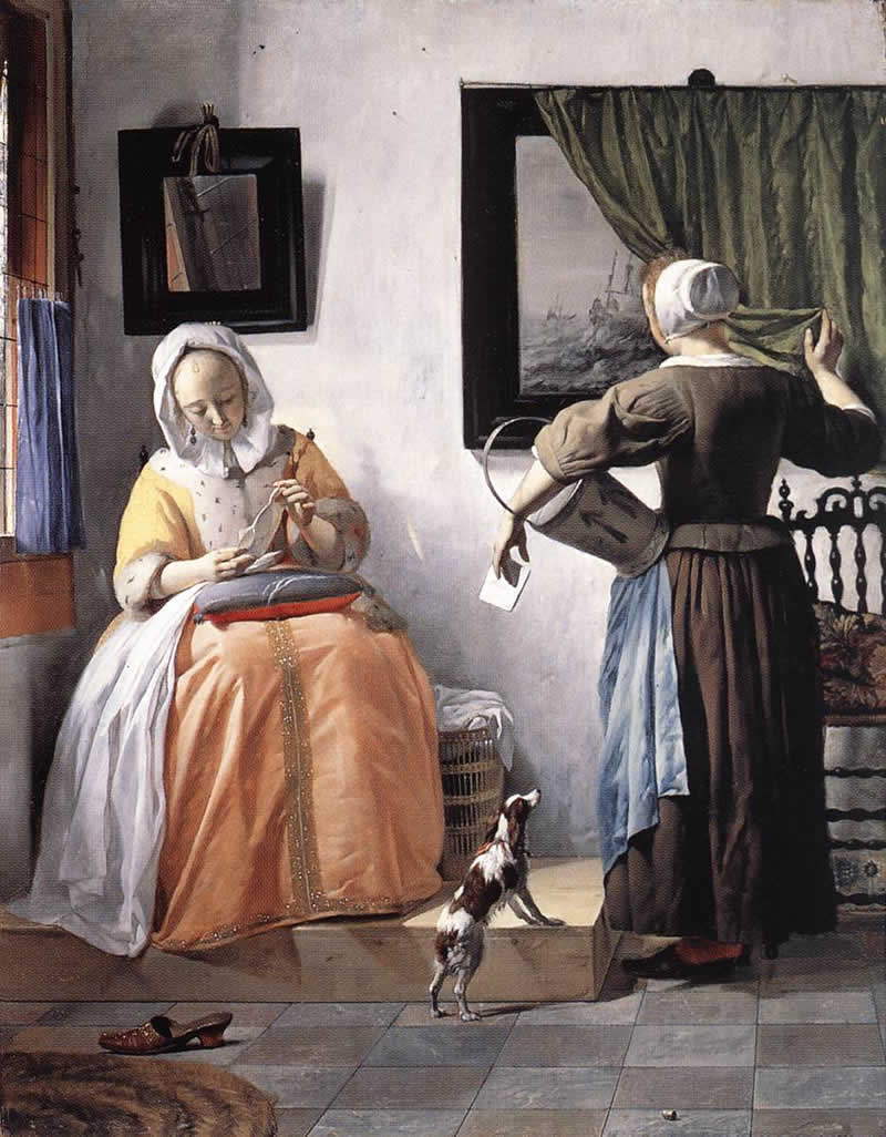 Metsu, Femme lisant une lettre, 1662-65, Irlande