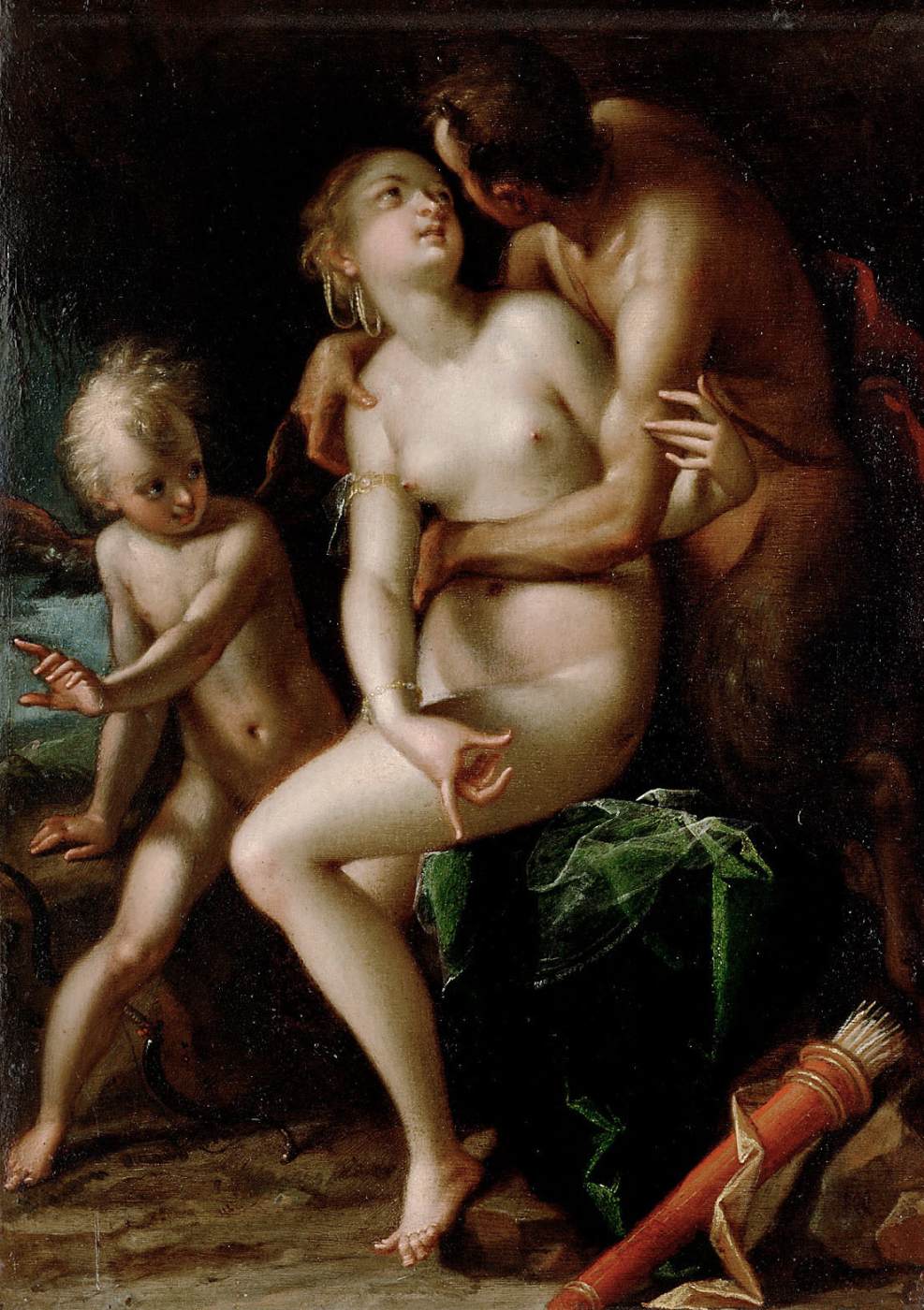 Jupiter, Antiope et Cupidon