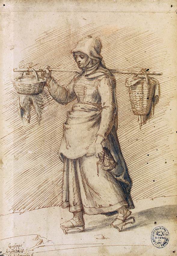 Paysanne allant au marché