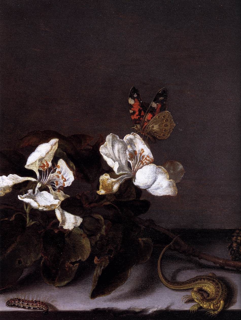 Nature morte aux fleurs de pommier (détail)
