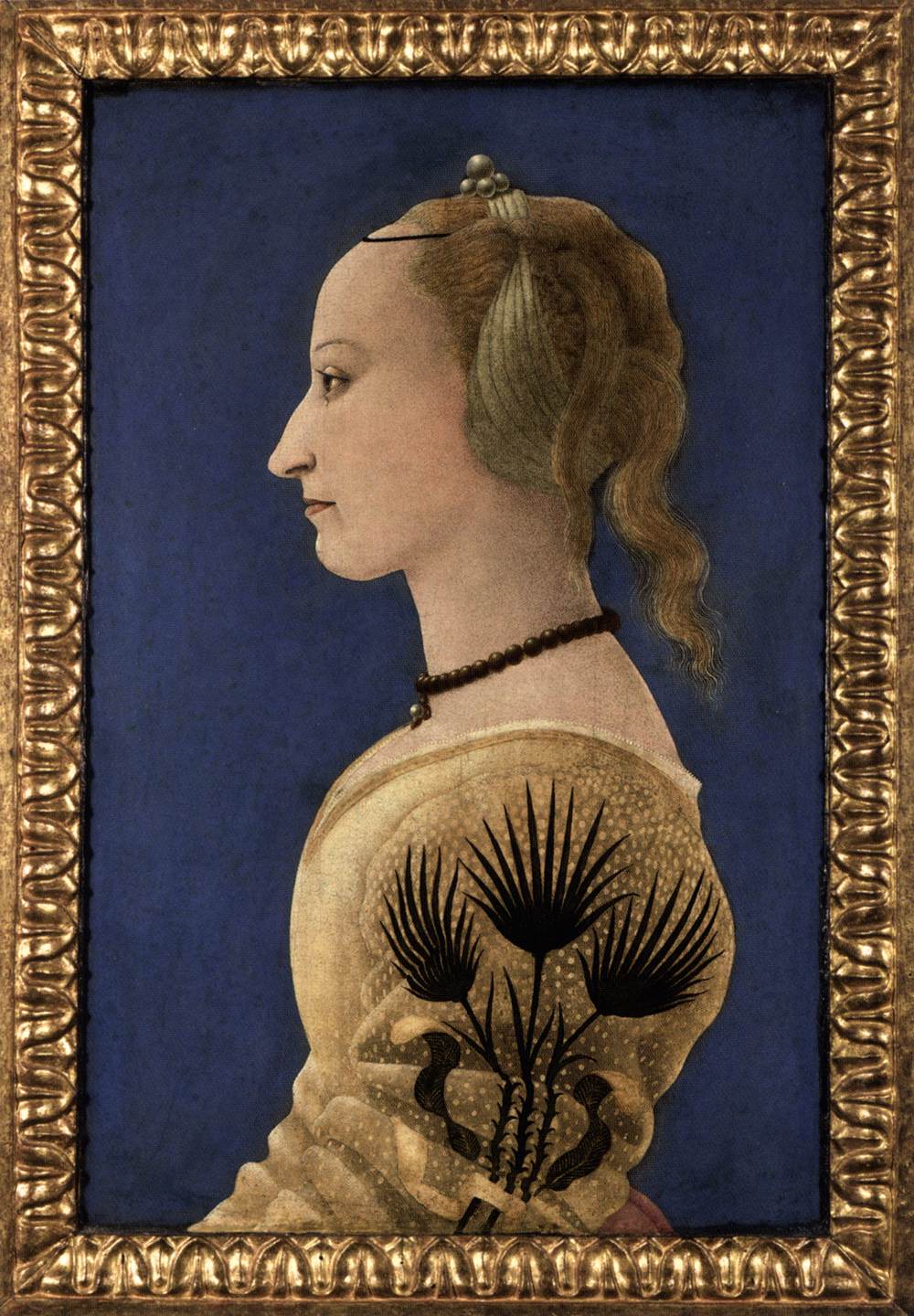 Portrait d'une dame en jaune (avec cadre)