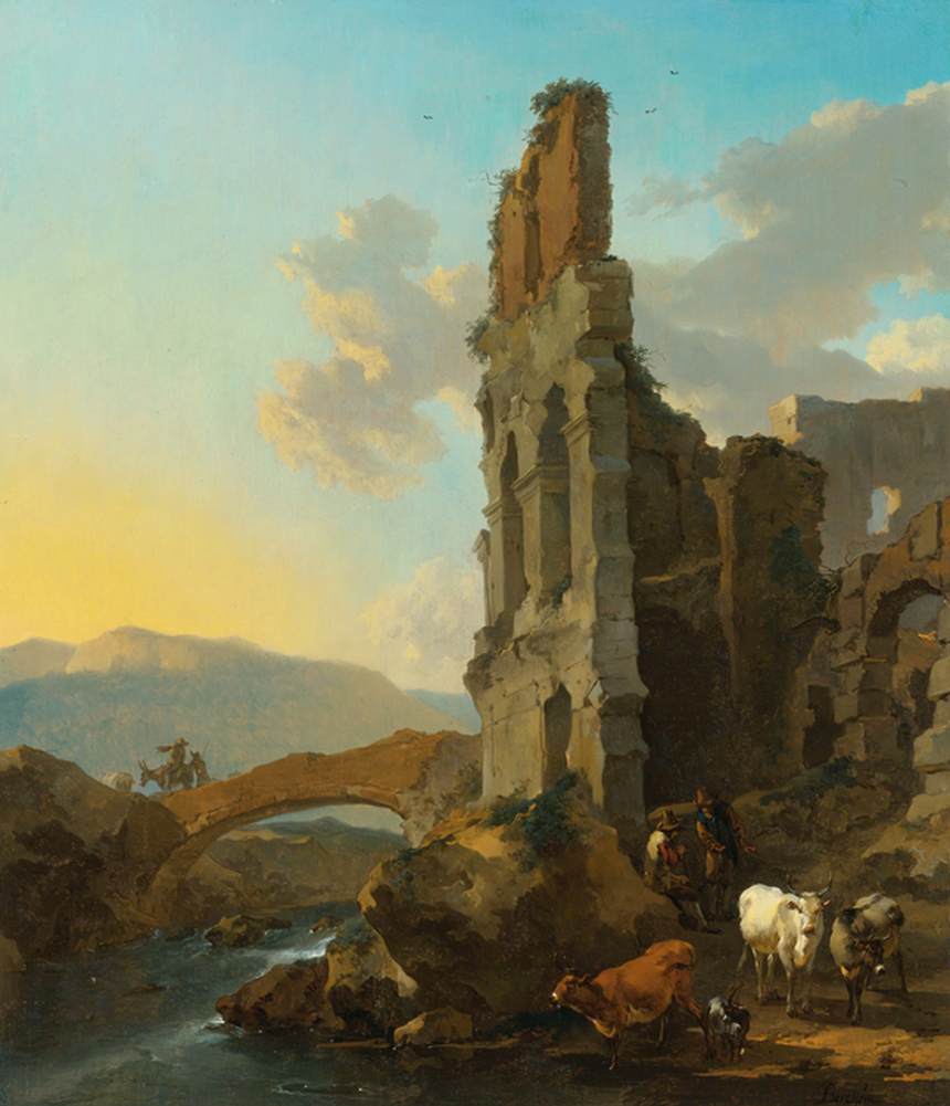 Paysage de rivière à l'italienne