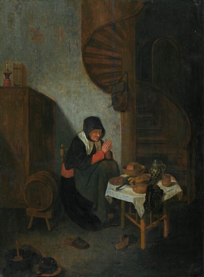 Vieille femme dans un intérieur
