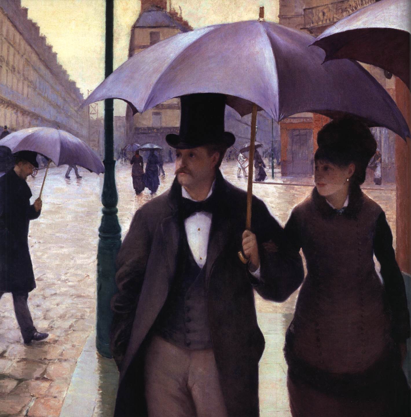 Rue de Paris, jour de pluie (détail)