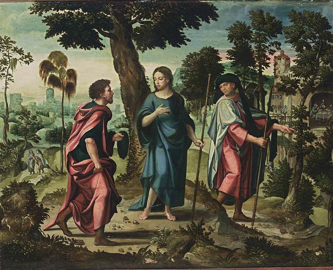 Le Christ et ses disciples sur le chemin d'Emmaüs