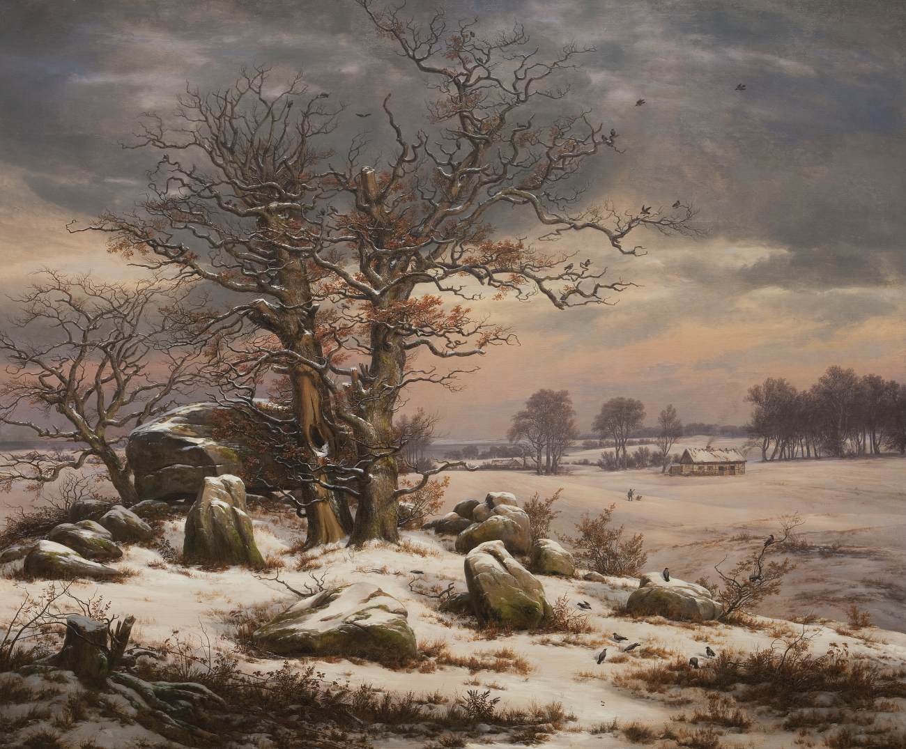 Paysage d'hiver près de Vordingborg (Danemark)