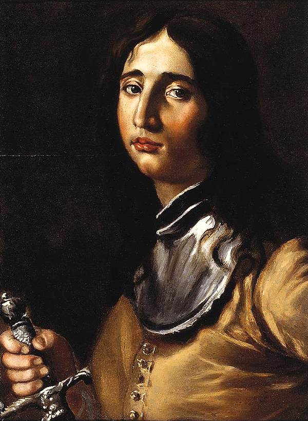Portrait d'un jeune soldat à la lance