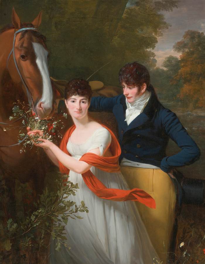 Portrait de Jean-Louis Gustave d'Hautefort et de sa sœur