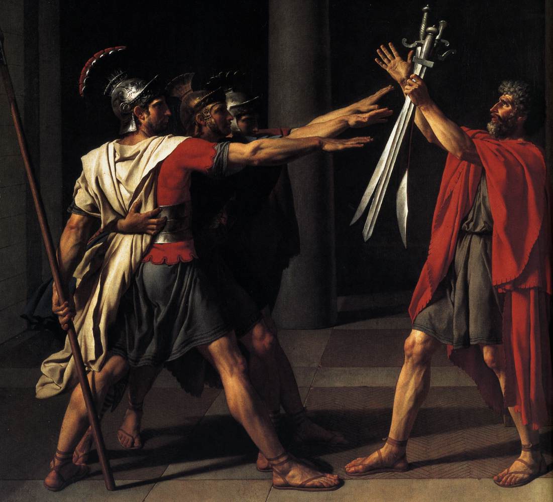 Le serment des Horaces (détail)