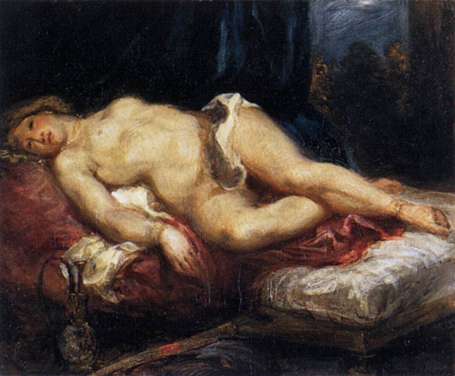 Odalisque allongée sur un divan