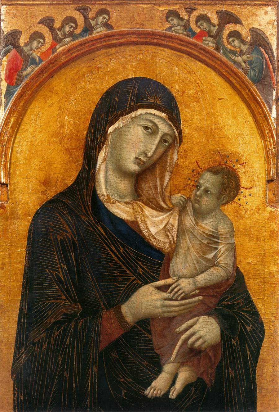 Vierge à l'Enfant avec six anges