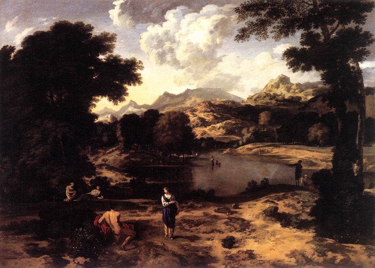 Paysage héroïque avec personnages