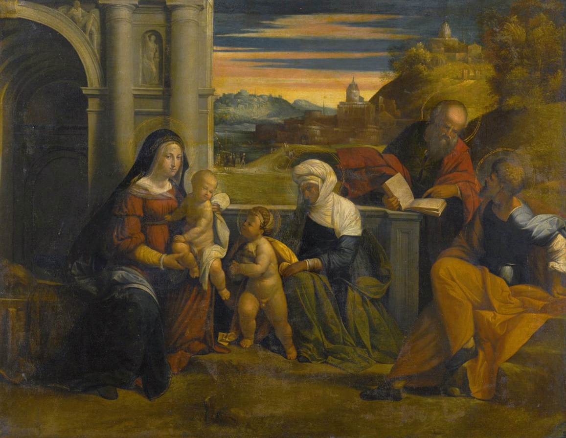 Sainte Famille avec sainte Anne et saint Joachim et le petit saint Jean-Baptiste