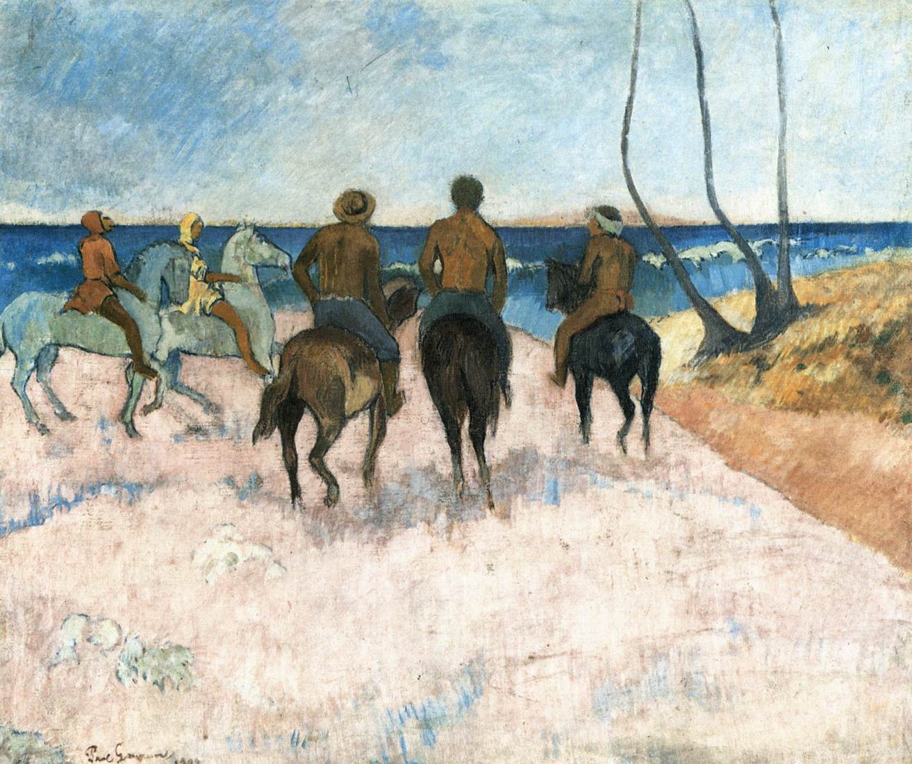 Cavaliers sur la plage