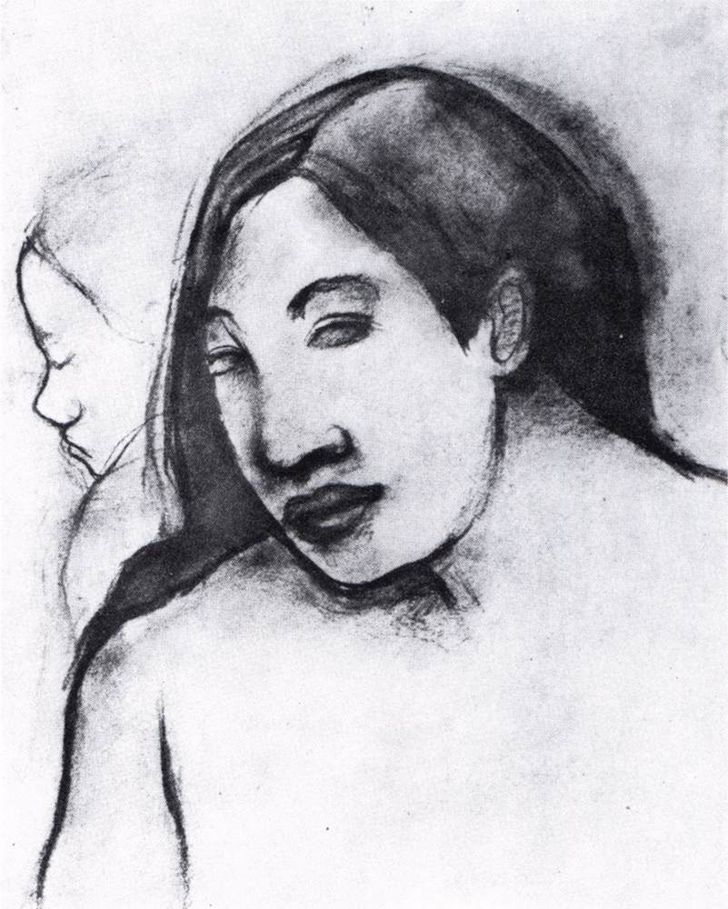 Tête d'une femme tahitienne (recto)