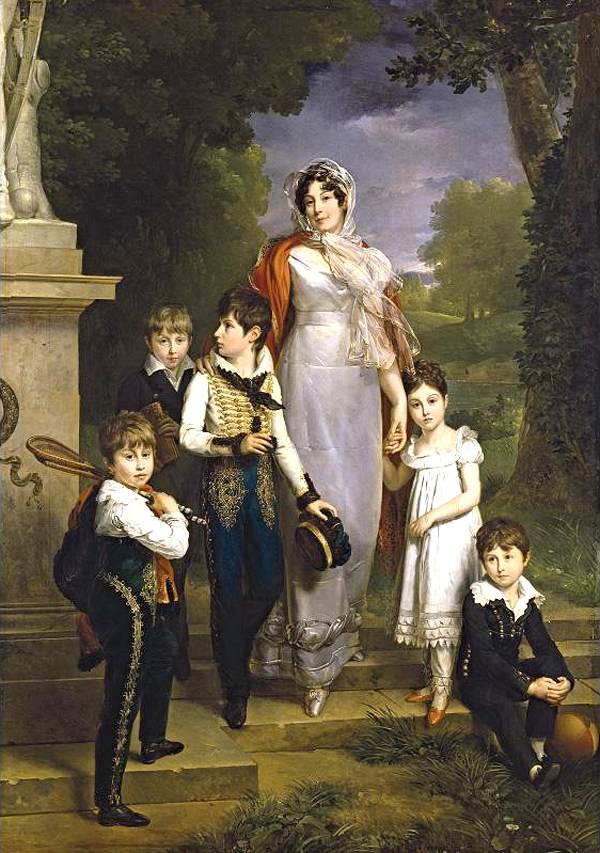 Portrait de la maréchale Lannes, duchesse de Montebello, avec ses enfants