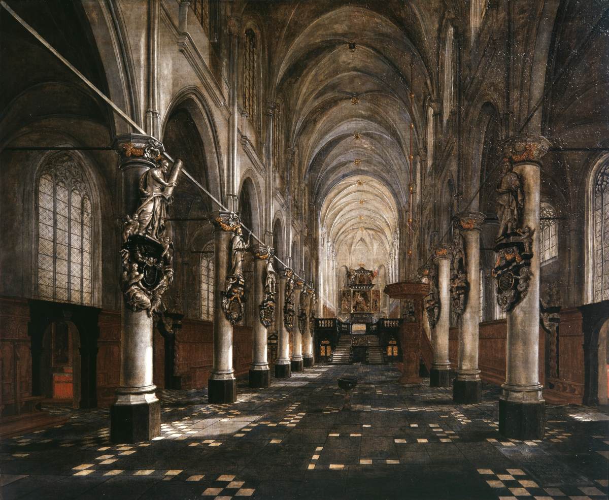 Intérieur de l'ancienne Sint-Walburgiskerk d'Anvers