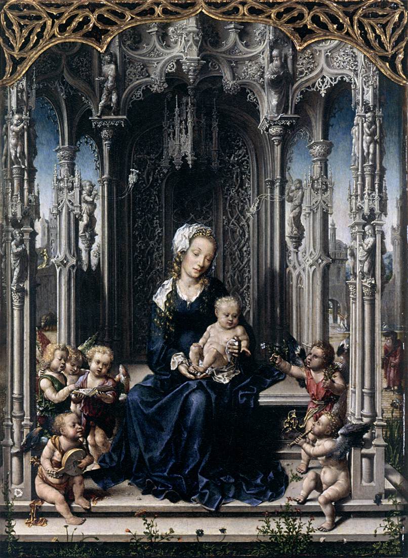 Vierge à l'Enfant avec des anges musiciens