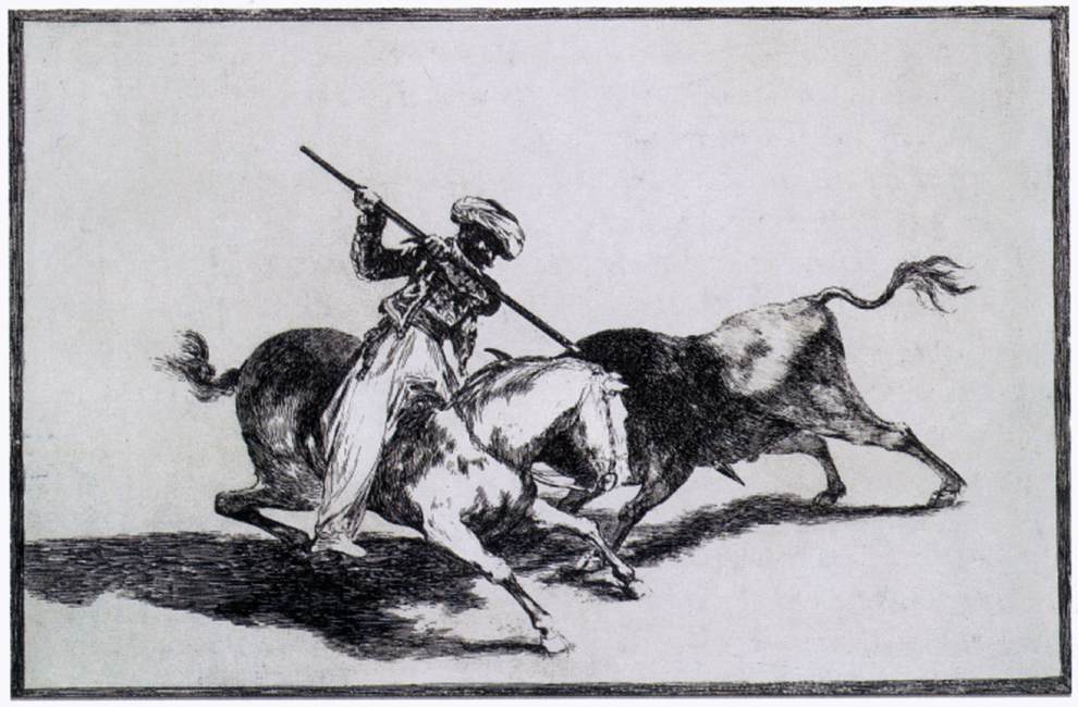 Le Morisque Gazul est le premier à combattre les taureaux à la lance