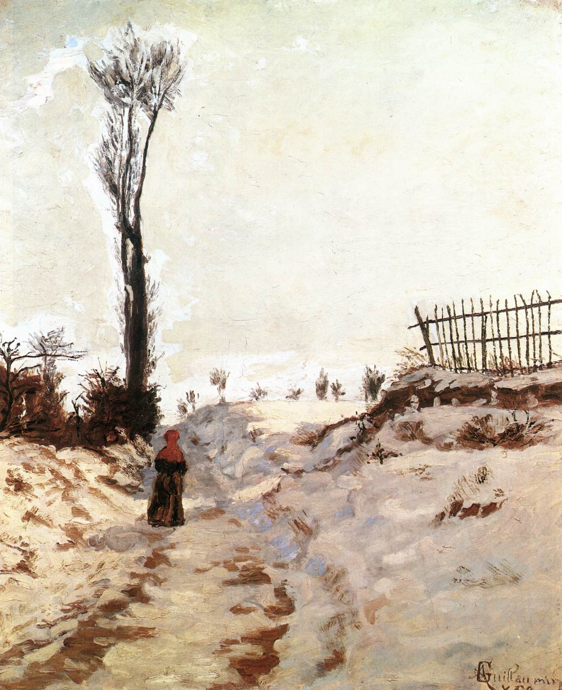Un chemin dans la neige