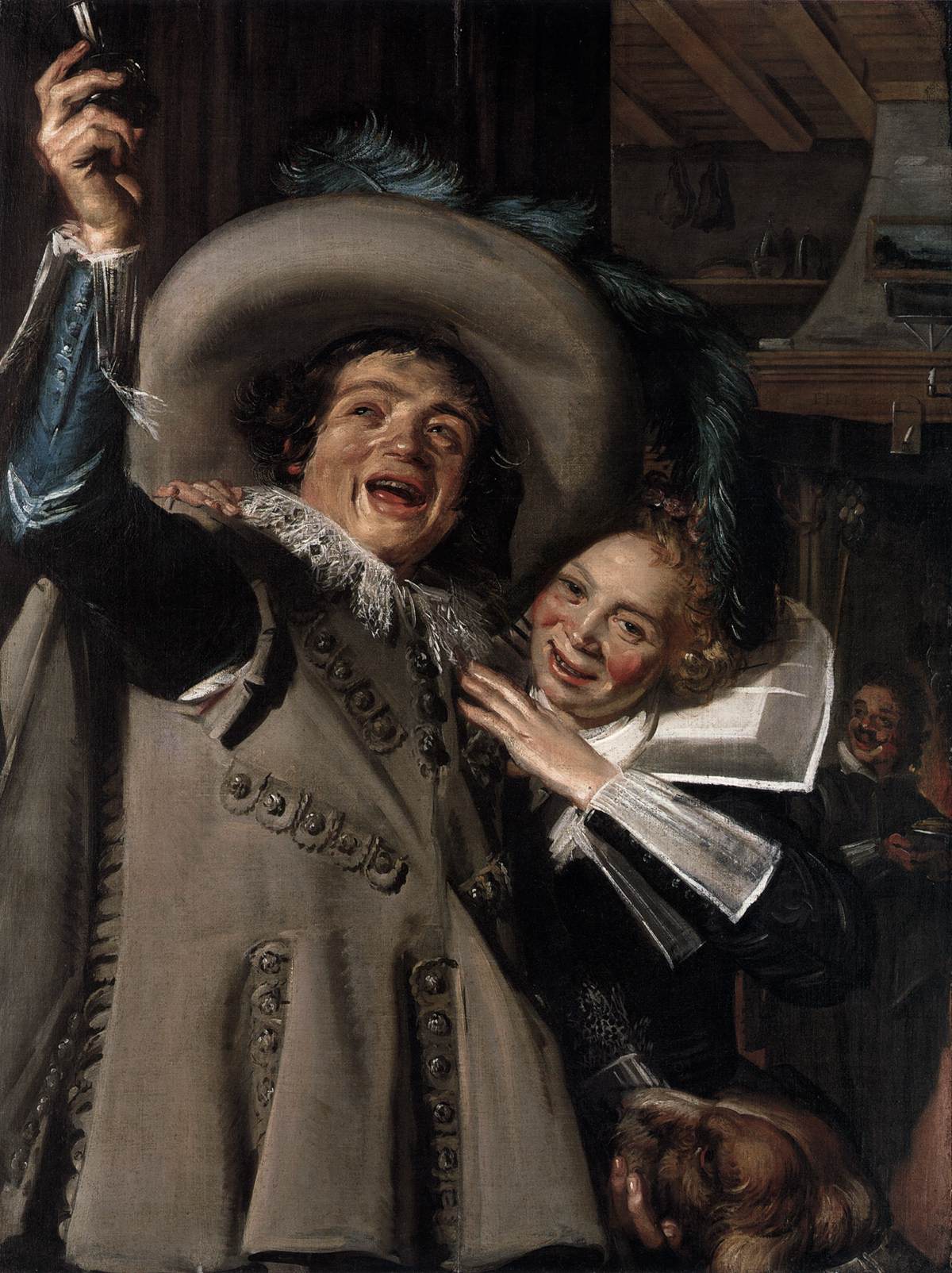 Jeune homme et jeune femme dans une auberge