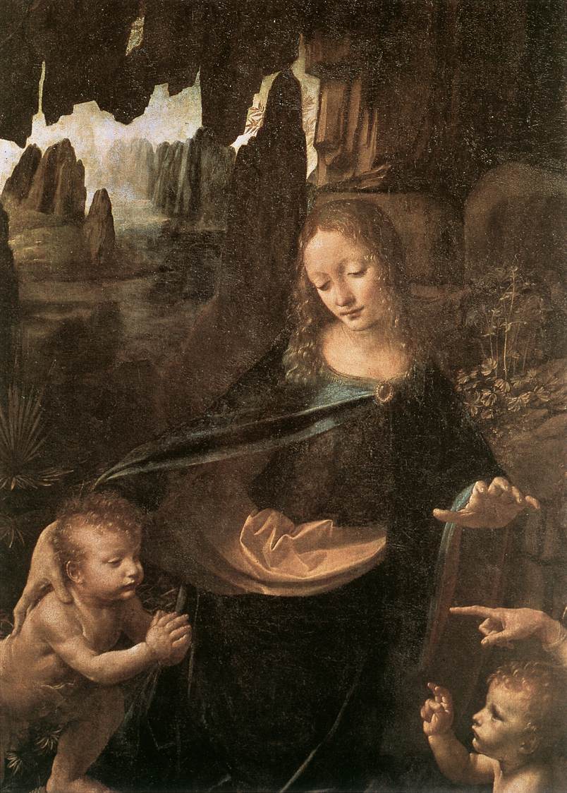 La Vierge aux rochers (détail)