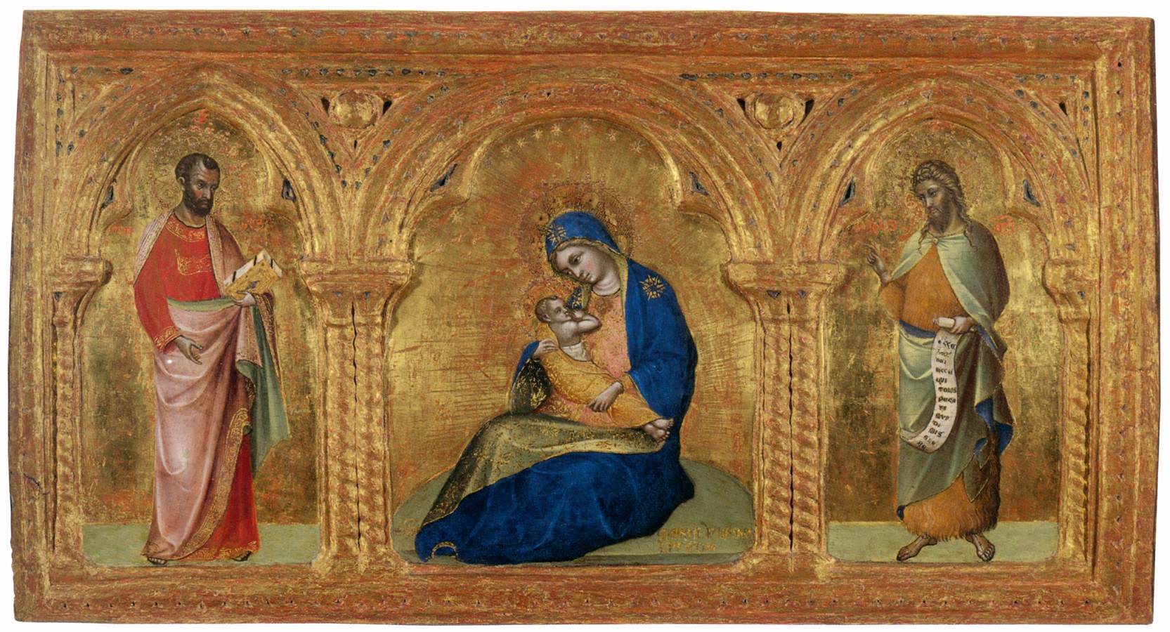 Vierge de l'humilité avec saint Marc et saint Jean-Baptiste