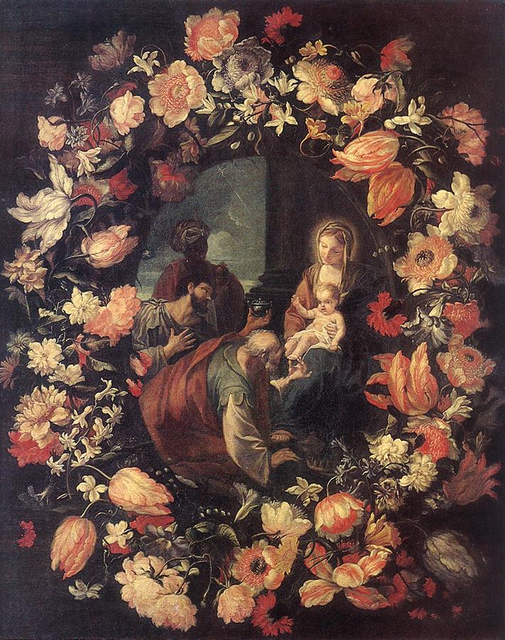 Adoration des Mages (dans une guirlande)