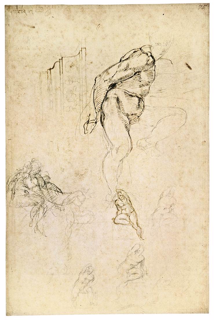 Figures nues assises
