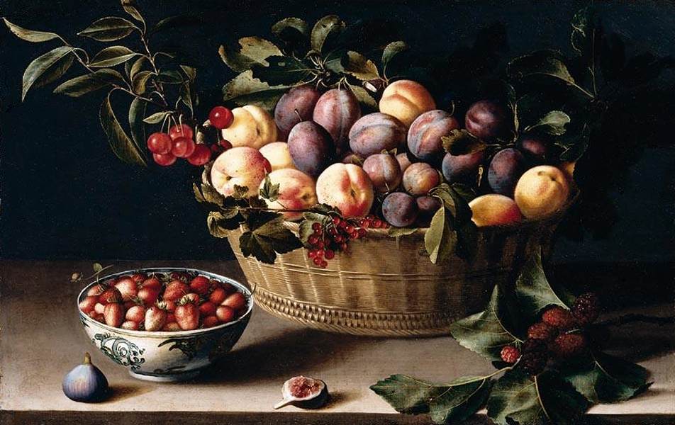 Nature morte au panier de fruits
