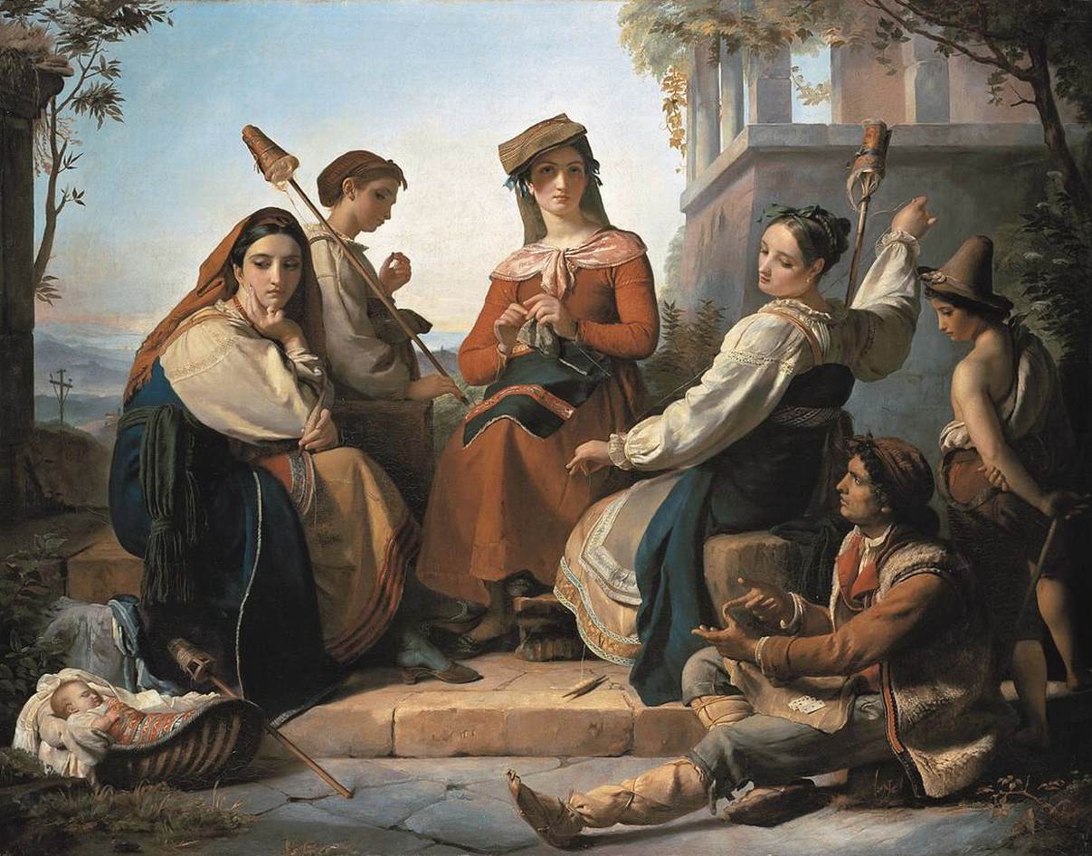 Femmes filant à Fondi