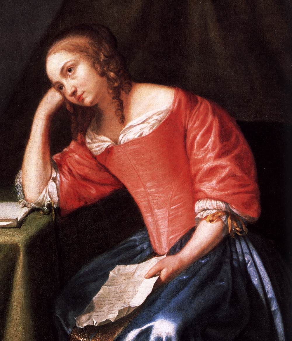 Jeune fille tenant une lettre (détail)