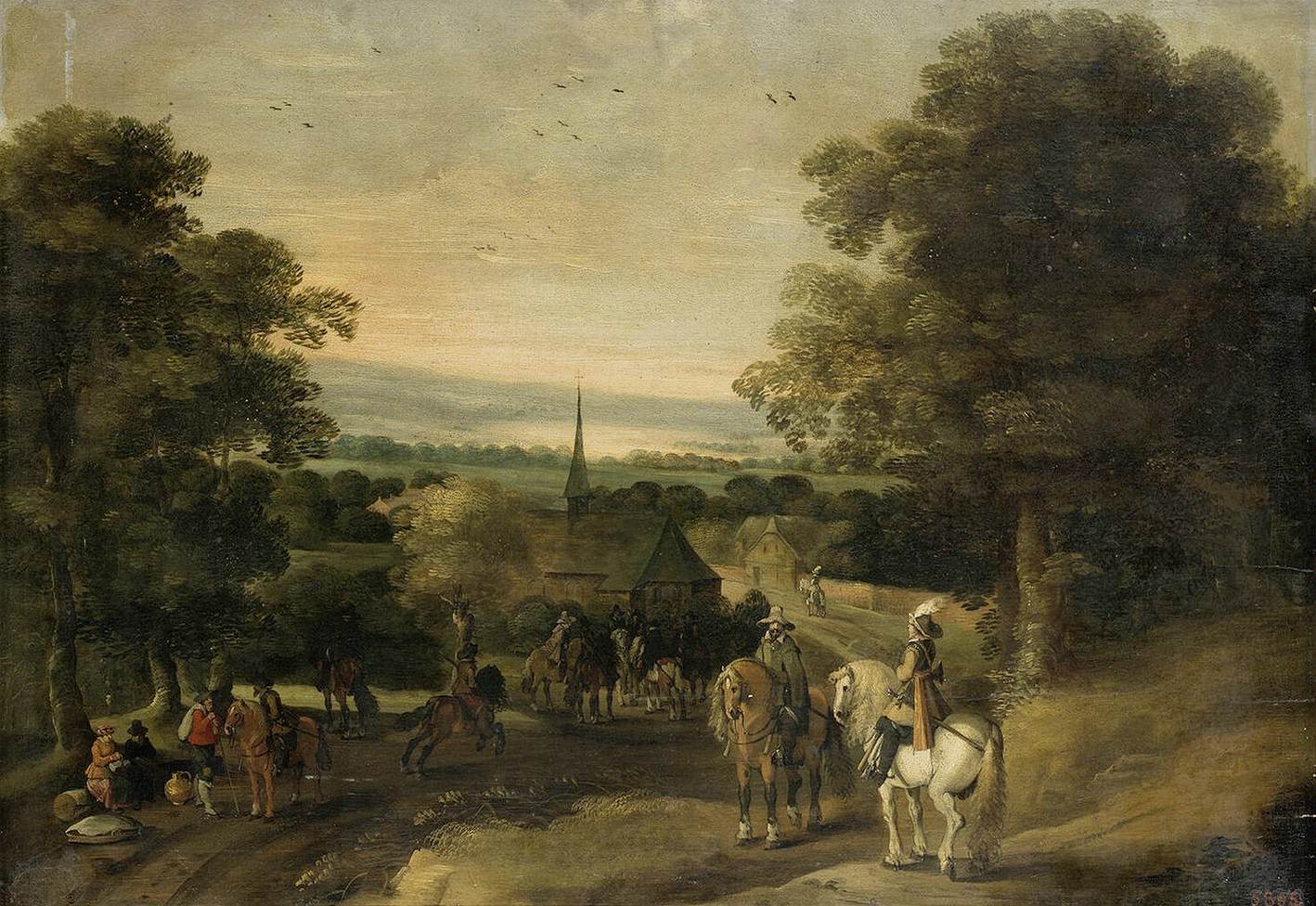 paysage avec a Cavalry Group