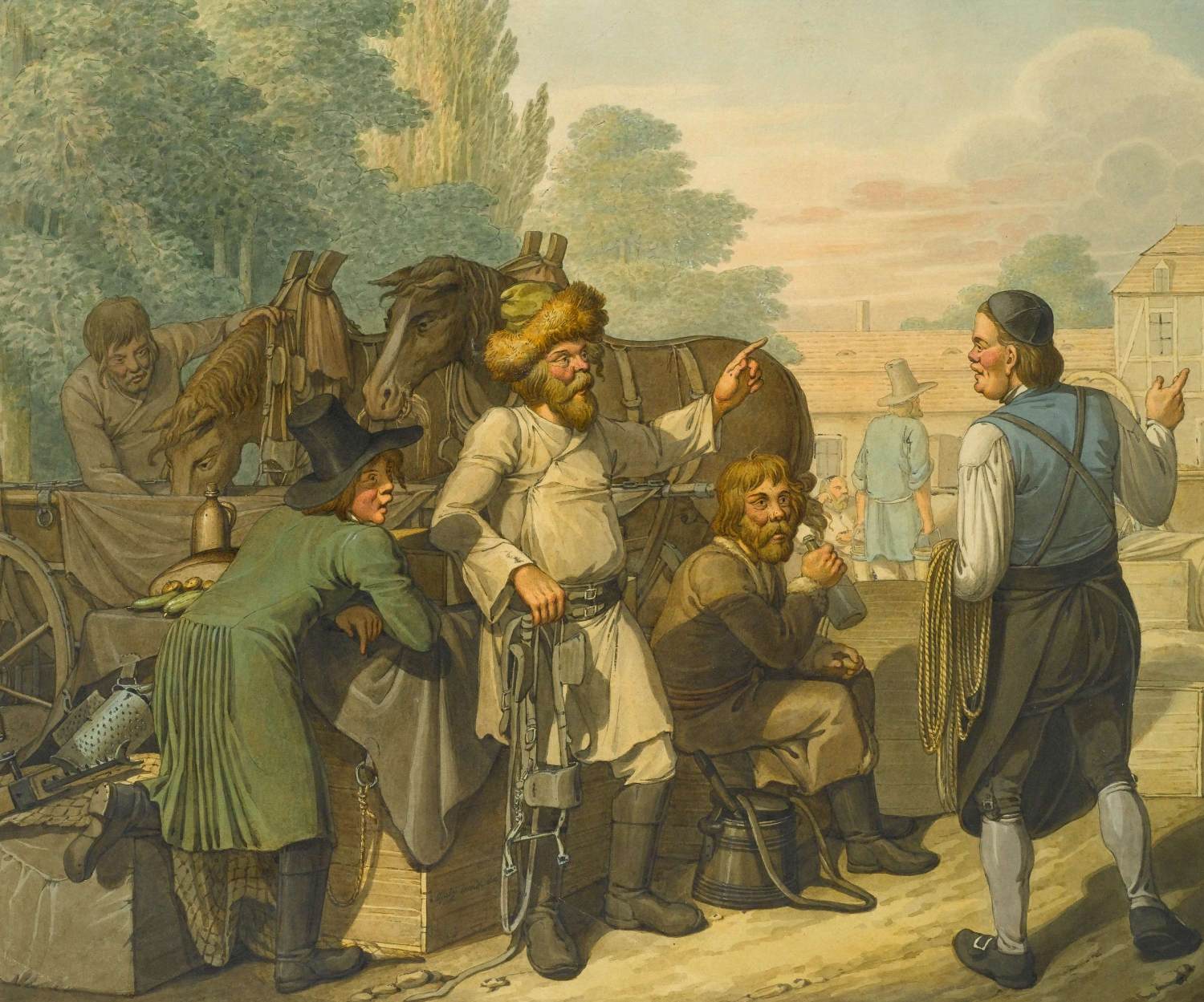 S'occupant des chevaux
