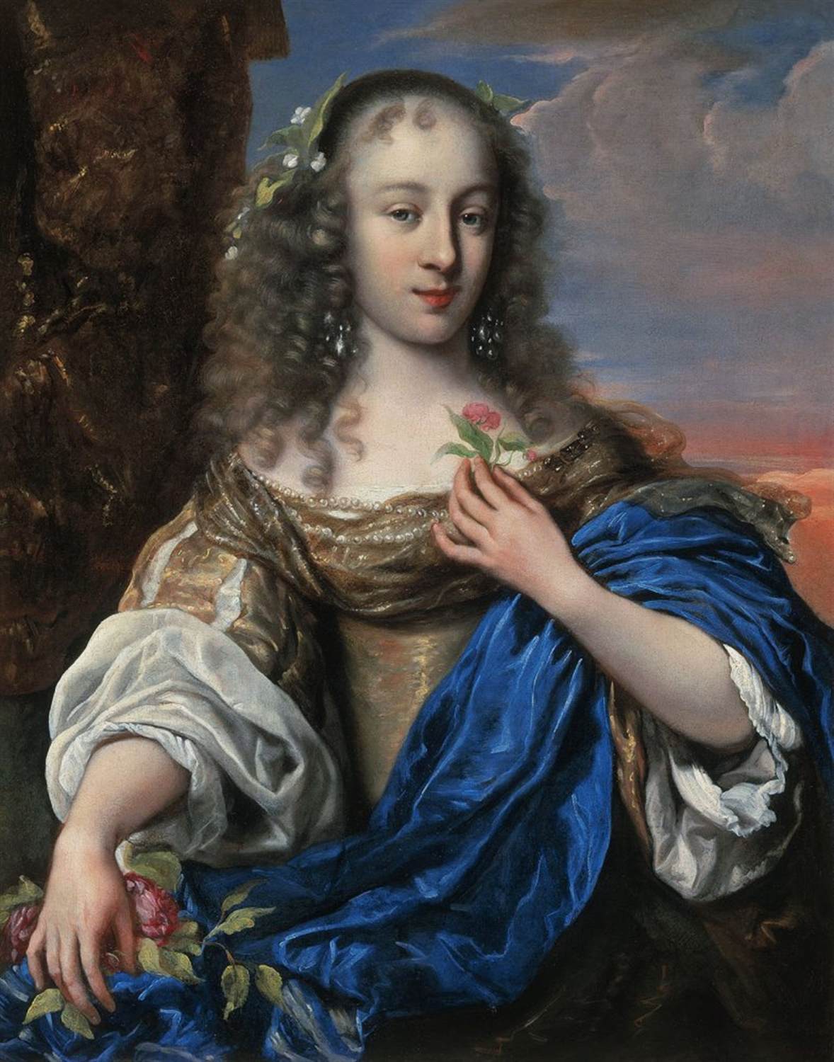 Portrait d'une jeune femme en Flore