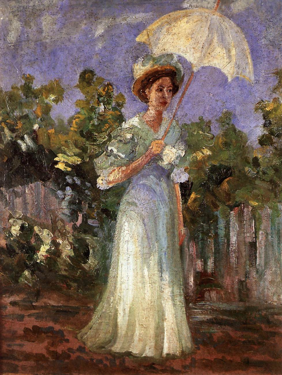 La Dame au parasol blanc